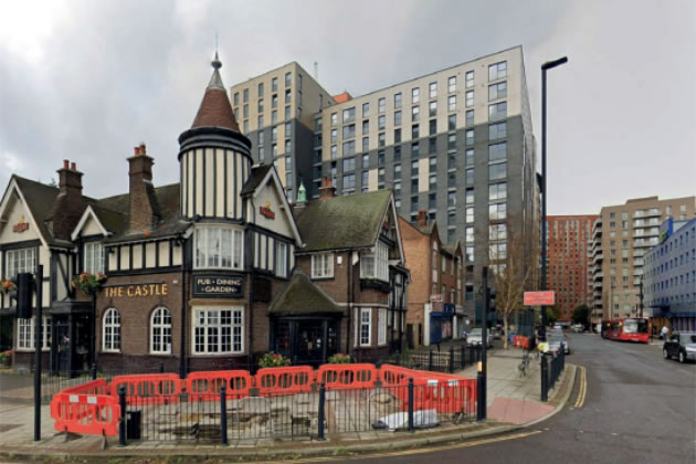 The former Castle pub to be demolished