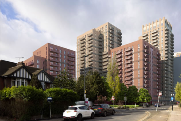 A visualisation of the completed Friary Park from planning documentation 