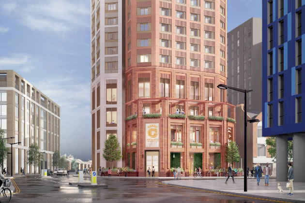 A new pub will be constructed at the base of the planned building