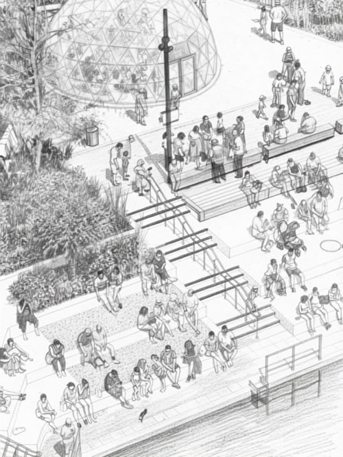 A drawing of how the dome might look. Picture: Ballymore
