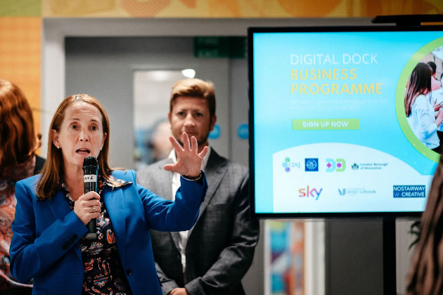 &bull;	Helen Reynolds, founder of CPG Executive Consulting addresses Digital Dock launch event 