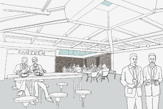 Planned canteen area at Isleworth & Syon School