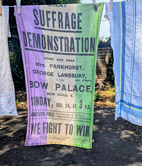 Suffragette tea towel 