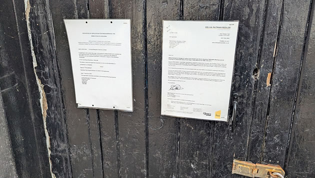 York Road corner notice 