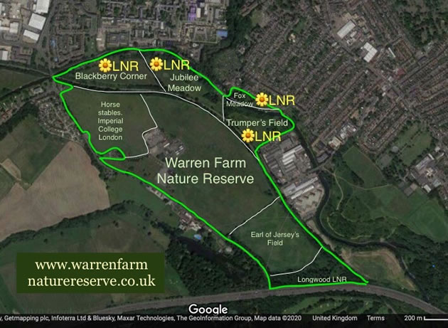 Map showing the new Local Nature Reserves