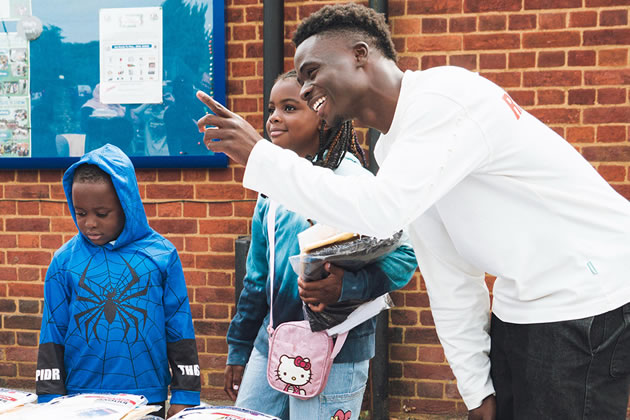 The England star's visit was unannounced.