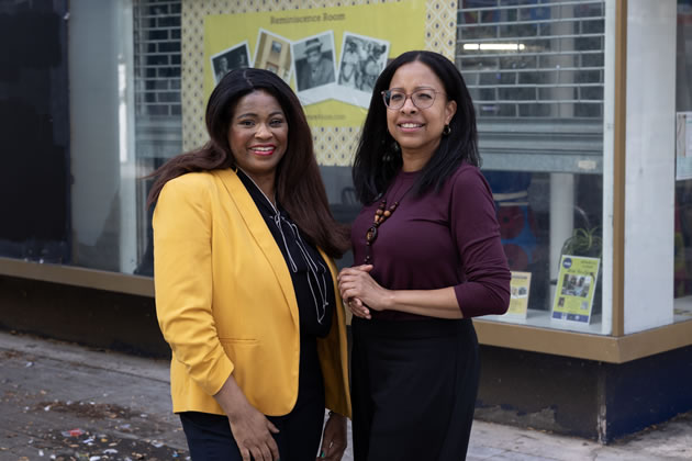 Michelle and Carlene, CACE founders, outside the hub