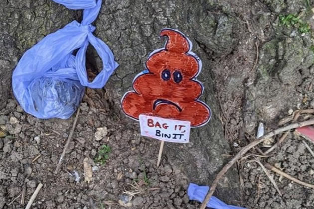Residents are taking action after spotting dog poo