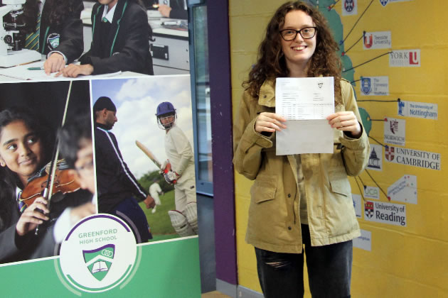 Lauren-Ava Carey was Greenford School's top performer