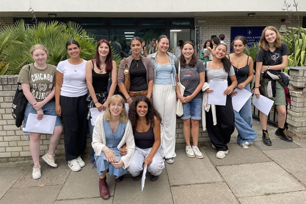 Notting Hill and Ealing School sixth formers collect their results 