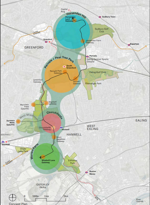 The focal points for the regional park plan