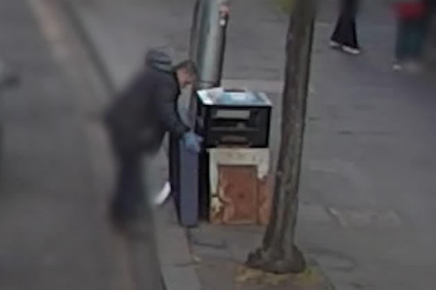An alleged fly-tipper on Acton High Street