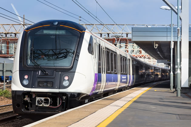 An Elizabeth line train at a platform