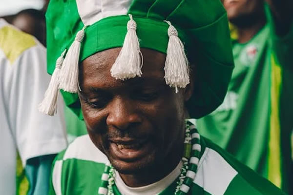 A Nigerian football fan.