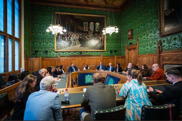 Rupa Huq hosting the panel discussion on Ukraine in Parliament 