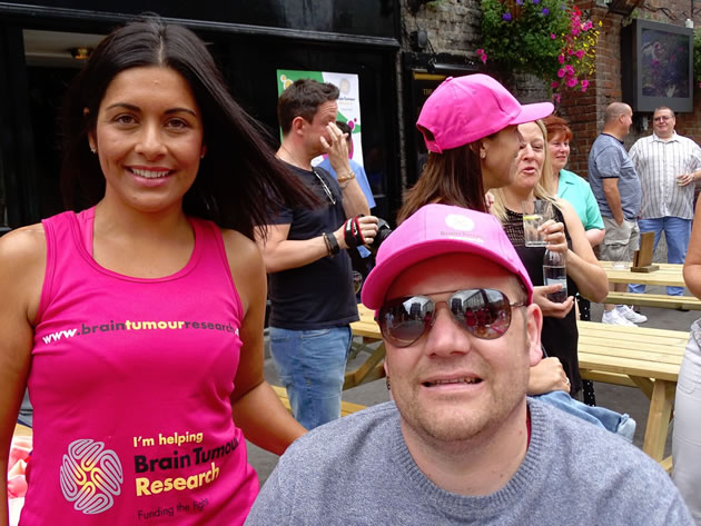 Angela with Steve at the Cycle Challenge event