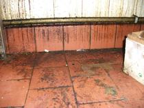 Kitchen floor at Wong's