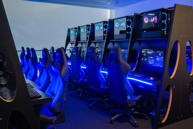 Gamers will play at specially designed stations