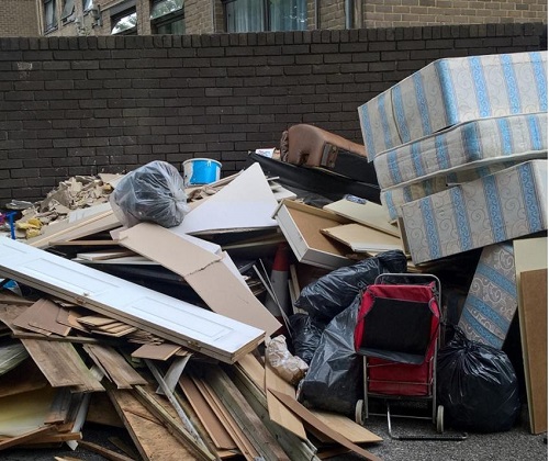Stuff dumped by fly-tippers in West Kensington